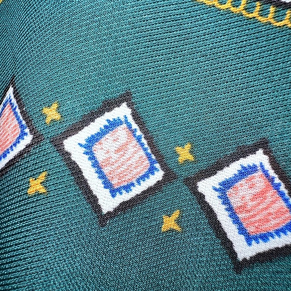 NWOT Green Shein Plus Size 2XL Dress Features Geometric Patterns Throughout - Picture 6 of 8